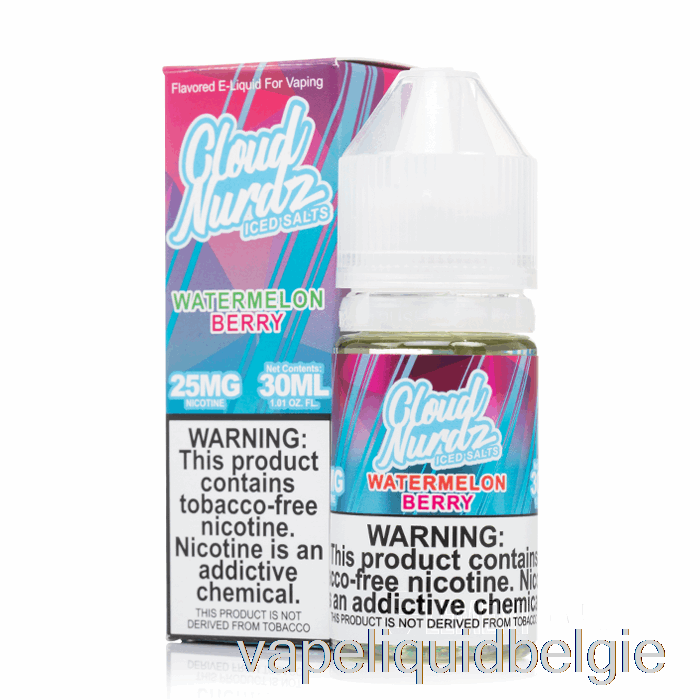 Vape België Ijswatermeloenbes - Cloud Nurdz-zouten - 30ml 25mg